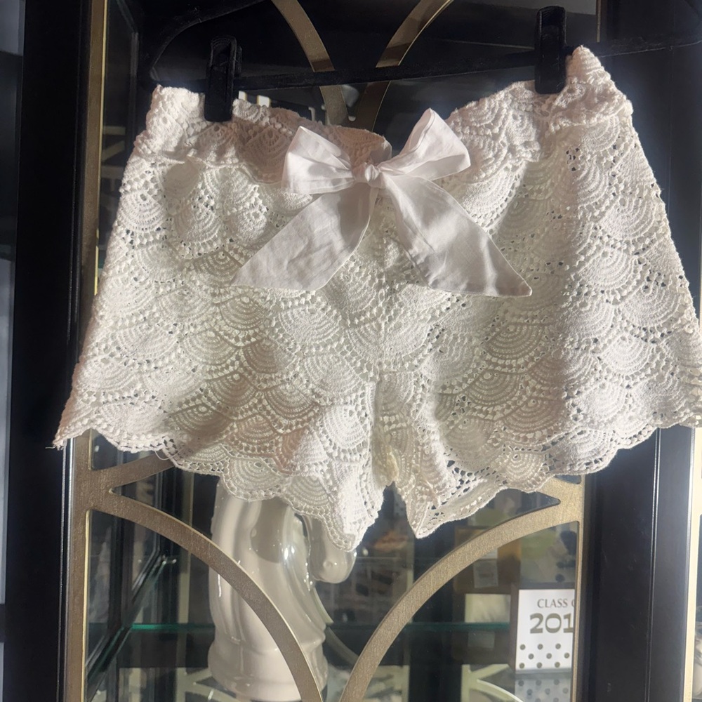 Mud Pie White  Lace Shorts